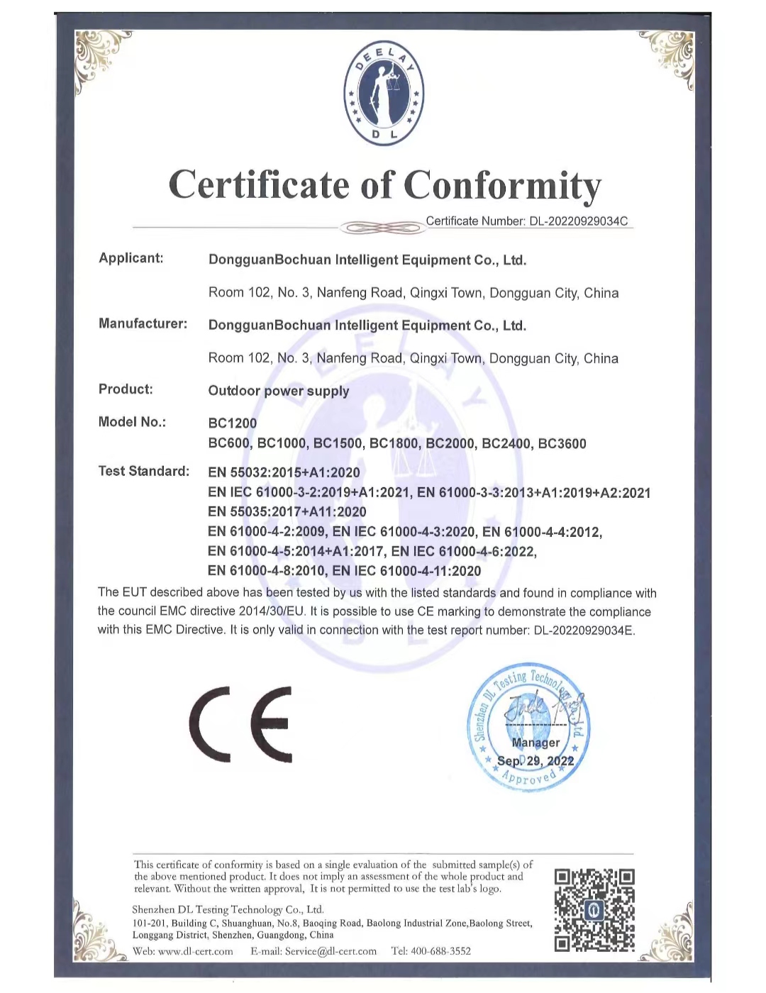 Certifications1